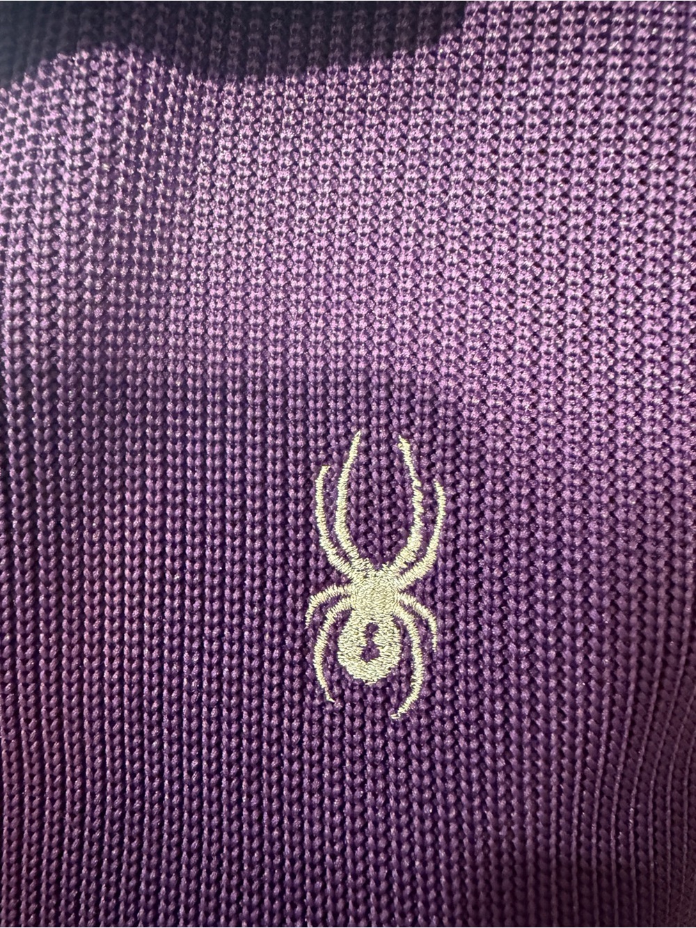 Spyder Jacket Women’s Small Purple Full Zip Fleece Knit Ski Outdoor Layer - Picture 6 of 10